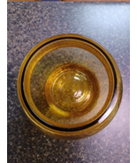 Indiana Glass Amber Dimpled Apothecary Jar No Lid Vase Candy Bowl Dish 7&quot; - $27.12 CAD