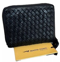 new black  MARTA PONTI  Portugal ZIP AROUND  SMALL WALLET - $39.57