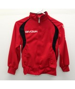 Givova Track Jacket Kids Size 2XS Red Black Long Sleeve Mock Full Zip Up - $150.53 MXN