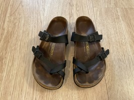 Birkenstock Flip Flops Sandals Mayari Leather Size L6 M4 EU37 Germany - £37.25 GBP