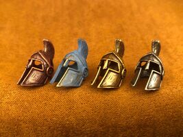 Brass Spartan Helmet Bead, Knife Lanyard Charm, EDC - $5.99