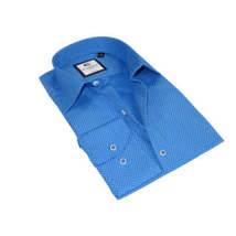 Men's Shirt Hankie CASILA Turkey Cotton Blend 501630-06 Blue Polka Dots image 7