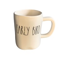 Rae Dunn Early Bird Coffee Tea 16oz White Mug - New - £12.44 GBP