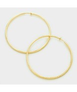 Simple Gold Hoop Clip On Earrings Casual Design Fashion Jewelry Womens 3... - £17.84 GBP