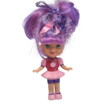 4" VINTAGE 1993 MATTEL LI'L LIL SECRETS MINI DOLL PURPLE HAIR PINK DRESS... - $9.50