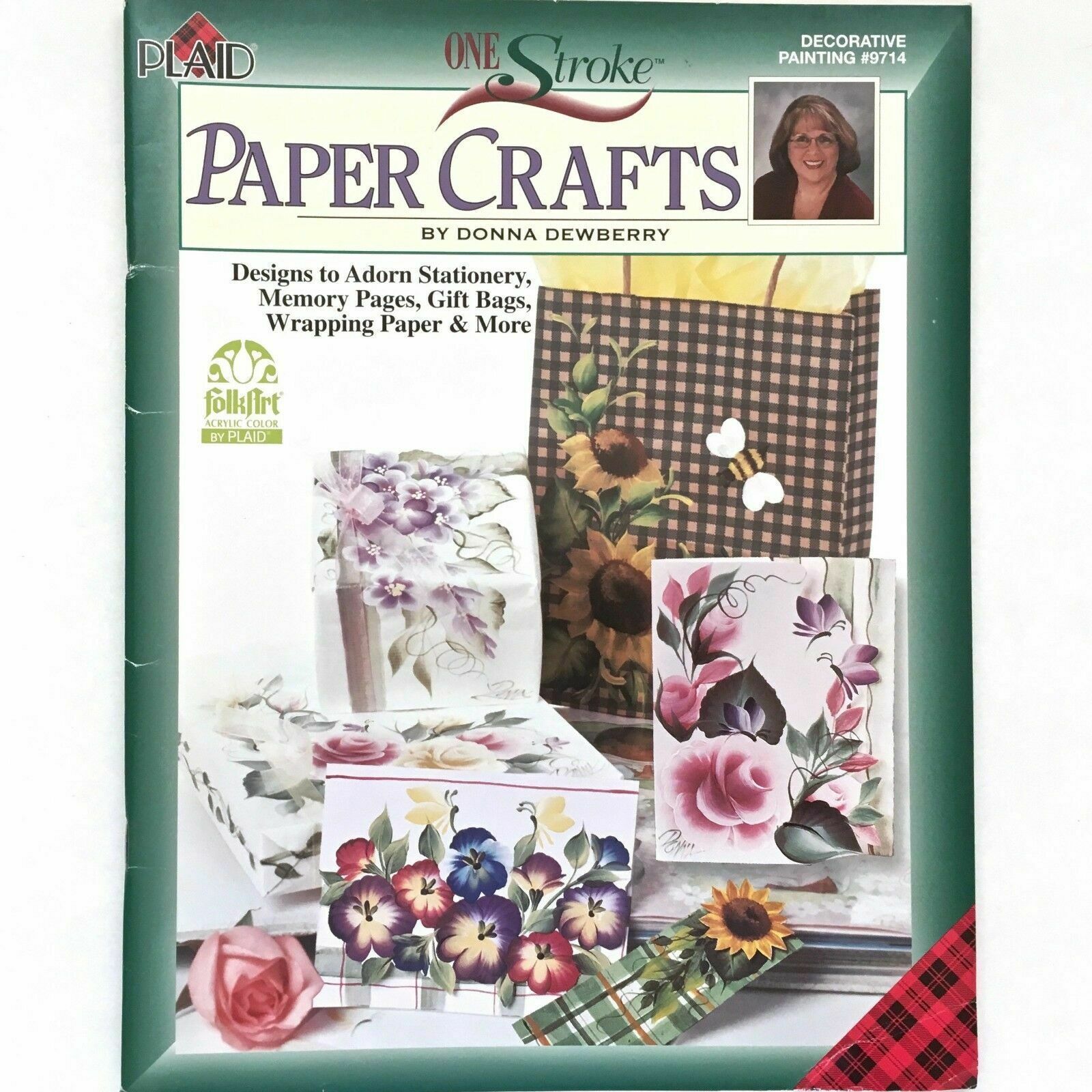 Primary image for PAPER CRAFTS DECORATIVE PAINTING INSTRUCTION BOOK #9714 BY DONNA DEWBERRY PLAID!