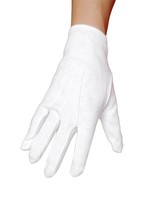 Plain White Wrist Length Gloves Costume Maid Butler Mime Police Officer GL102 - £7.88 GBP