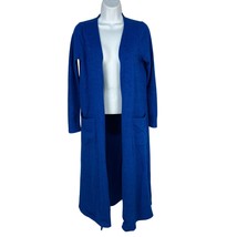 LuLaRoe Womens Long Open Cardigan Duster Sweater Blue Size Small Pockets - $24.15