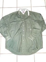 Tommy Hilfiger Men&#39;s Size XL Green Button Down Long Sleeve Shirt Crest V... - £15.79 GBP