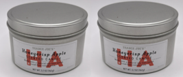 2x Trader Joe&#39;s Natural Soy Blend Honeycrisp Apple Scented Candle Tin 5.7oz - £17.64 GBP