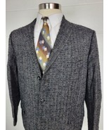 Vintage 50s Richman Bros Mid Century Atomic Fleck Tweed Sport Coat Gray ... - £136.89 GBP
