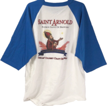 Saint Arnold Texas Brewery Ales Blue White 3/4 Sleeves Baseball T-Shirt ... - $17.63