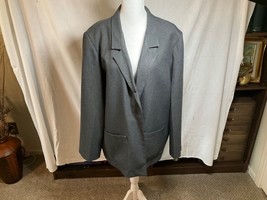 DonnKenny Women&#39;s Size 20 Grey Blazer Jacket 2-Pocket Washable - £16.84 GBP