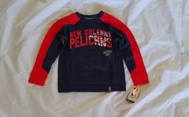 NBA Kids Boy New Orleans Pelicans Longs Sleeve Cozy Pullover Blue/Red Sz L-7 - £15.88 GBP