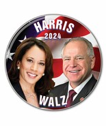QTY 12 HARRIS WALZ #6 CAMPAIGN 2024 3&quot; PIN BACK BUTTON PRESIDENT OF THE USA - $41.01 CAD