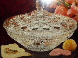 New Windsor Candy Box Confections by Indiana Glass  USA Glass Dish Bowl W/ Lid - $19.59
