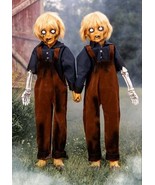 SPOOKY &amp; CREEPY ANIMATRONIC 4&#39; TWIN LIVING DEAD SCHOOL BOYS HALLOWEEN PR... - $395.89 CAD