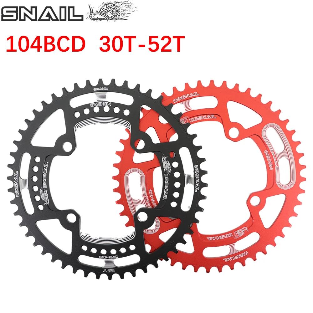 Snail Chainring Round 104BCD 40t 42t 44t 46t 48t 50t 52t tooth MTB Mountain Bike - £142.75 GBP