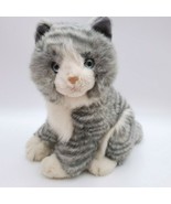 Chrisha Playful Plush Grey Striped Kitty Tabby Cat Stuffed Animal 1988 V... - $23.03 CAD