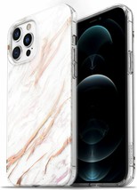 Vena Melange Marble Case iPhone 12 Pro Max Drop Proof Protection Stylish Glitter - £11.86 GBP