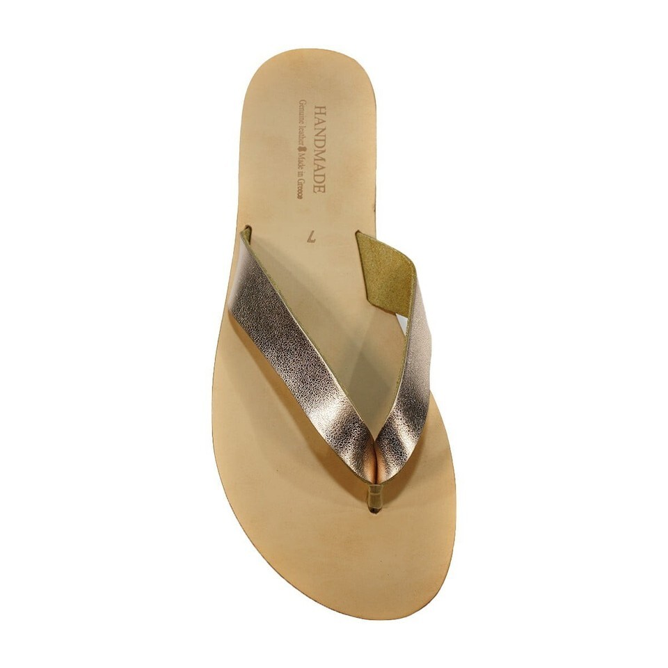 Leather platform flatform with soft insole handmade in Greece Item image 3