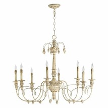 Horchow French Restoration  Beaded Vintage White 8 Light Chandelier $750 - £469.19 GBP