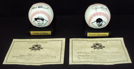 Commemorative Baseballs w/Stands ~ Set of 2 ~ Eddie Collins &amp; Rogers Hornsby - £11.74 GBP