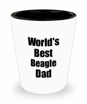 Beagle Dad Shot Glass Worlds Best Dog Lover Funny Gift For Pet Owner Liquor Love - £10.09 GBP