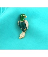 SWAROVSKI Pin Designer SAL Rhinestone Colorful Enameled Parrot Bird - $66.95