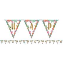 1st Happy Birthday BOHO Hanging Pennant Banner Bohemian Chic Wild Girl P... - €4,29 EUR
