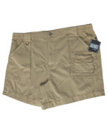 NWT Uzzi Mens Amphibious Gear Boardwalk Cargo Shorts Size 46 Khaki Stretch - $31.38 CAD
