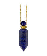 Lapis fChamber Perfume Bottle Necklace! - $218.22 MXN