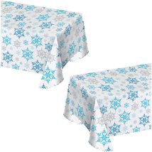 Snowflake Table Covers for Christmas, Winter Wonderland, and Frozen Party Suppli - £11.57 GBP