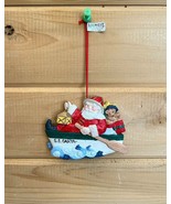 Santa S.S. Santa Boat Vintage Christmas Ornament 1980s Midwest - $27.00