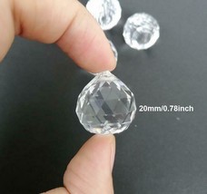 5pcs 20mm Glass K9 Faceted Crystal Ball Pendant Prism Lamp Lighting Part Hanging - £4.89 GBP