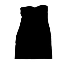 Wet Seal Dress Womens L Black Sleeveless Half Zip Pleated Mini Bodycon - $25.62