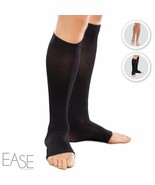 Therafirm Ease Opaque Open Toe, Knee Highs 20-30mmHg (Black) Large Short - $800.46 MXN