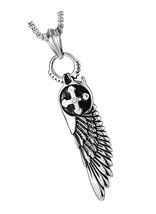 Mens Womens Steel Vintage Angel Wing with - £32.34 GBP