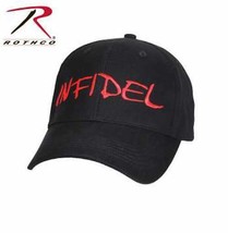 Infidel Low Profile Cap Hat Black With Red Lettering - £10.16 GBP