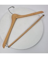 Vintage Wood Coat Suit Hanger Luxury 17x9.5 Inch Yugoslavia - $16.83