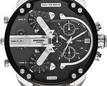 NEW DIESEL MR DADDY 2.0 DZ7313 57MM DIAL BLACK &amp; SILVER TONE MEN&#39;S WATCH... - $152.04