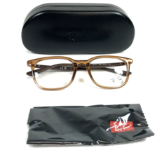 Ray-Ban Brille Rahmen RB7211 8207 Transparent Brown Gold Quadratisch 52-19-145 - £85.63 GBP