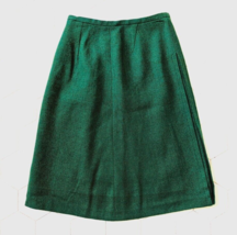 1960’s James Kenrob By Dalton 100% Wool Skirt Lined Blue-Green A-Line Vi... - $40.00