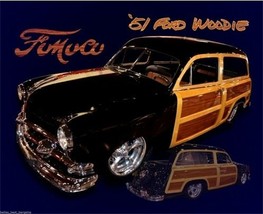 Ford Classic Woodie Collectible Metal 12&quot; x 15&quot; Decorative Tin Sign - £11.94 GBP