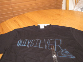 Boy&#39;s Quiksilver accelerator BTO youth childs T shirt M med NWT black NEW BT8322 - £9.52 GBP