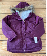 so NWT $100 girl’s full zip hooded coat size 14/16 purple HG - £34.96 GBP