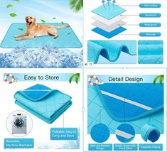 BINGPET Reusable Pee Absorbent and Self Cooling Mat for Dog &amp; Cat, Blue - $14.84
