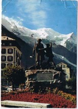 France Postcard Chamonix Mont Blanc Monument HB de Saussure &amp; Jacques Balmat - £2.34 GBP