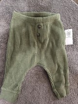 Old Navy Infant Baby Green Ribbed Unisex Pants Size 3-6 Months - $9.89