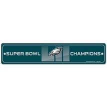Philadelphia Eagles Super Bowl LII Champion 3.75&quot; by 19&quot; Street Sign by WinCraft - £15.77 GBP